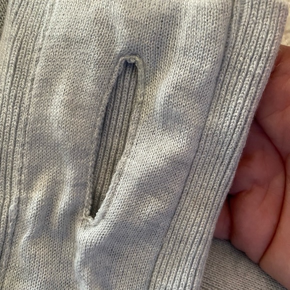 Lululemon open back knit light blue sweater.size 6 - Picture 4 of 5